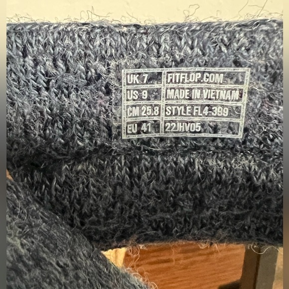 NWT-Fitflops Flatform Merino Wool Cross Slides - Picture 7 of 7